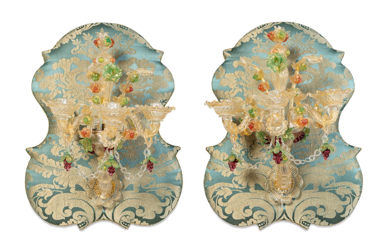PR., VENETIAN CANDLE SCONCES ON