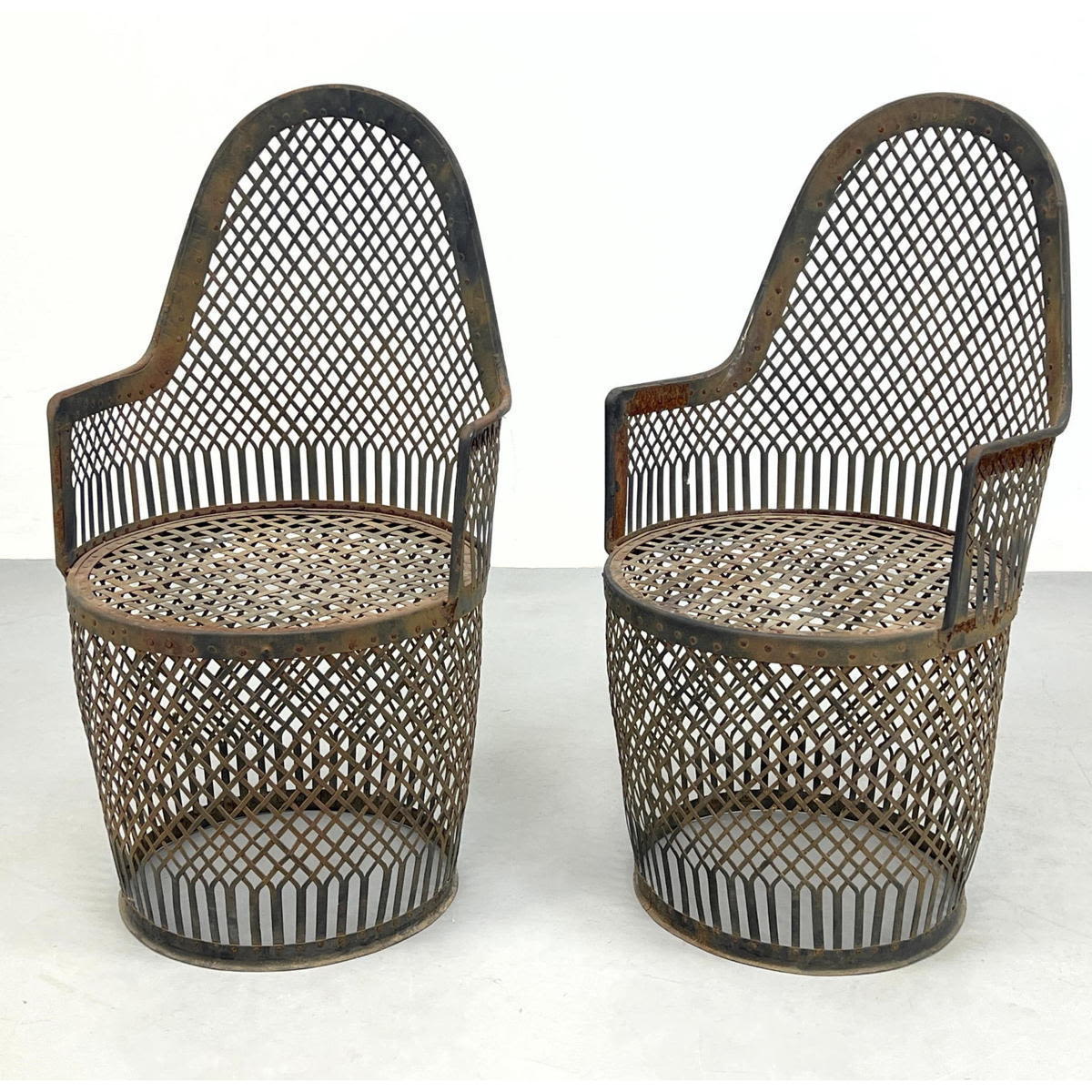 Pr Vintage Industrial Woven Steel