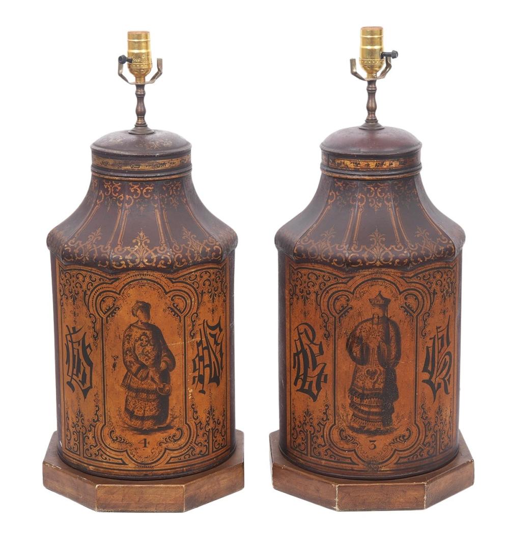 PR. VINTAGE TOLE TEA CANNISTER