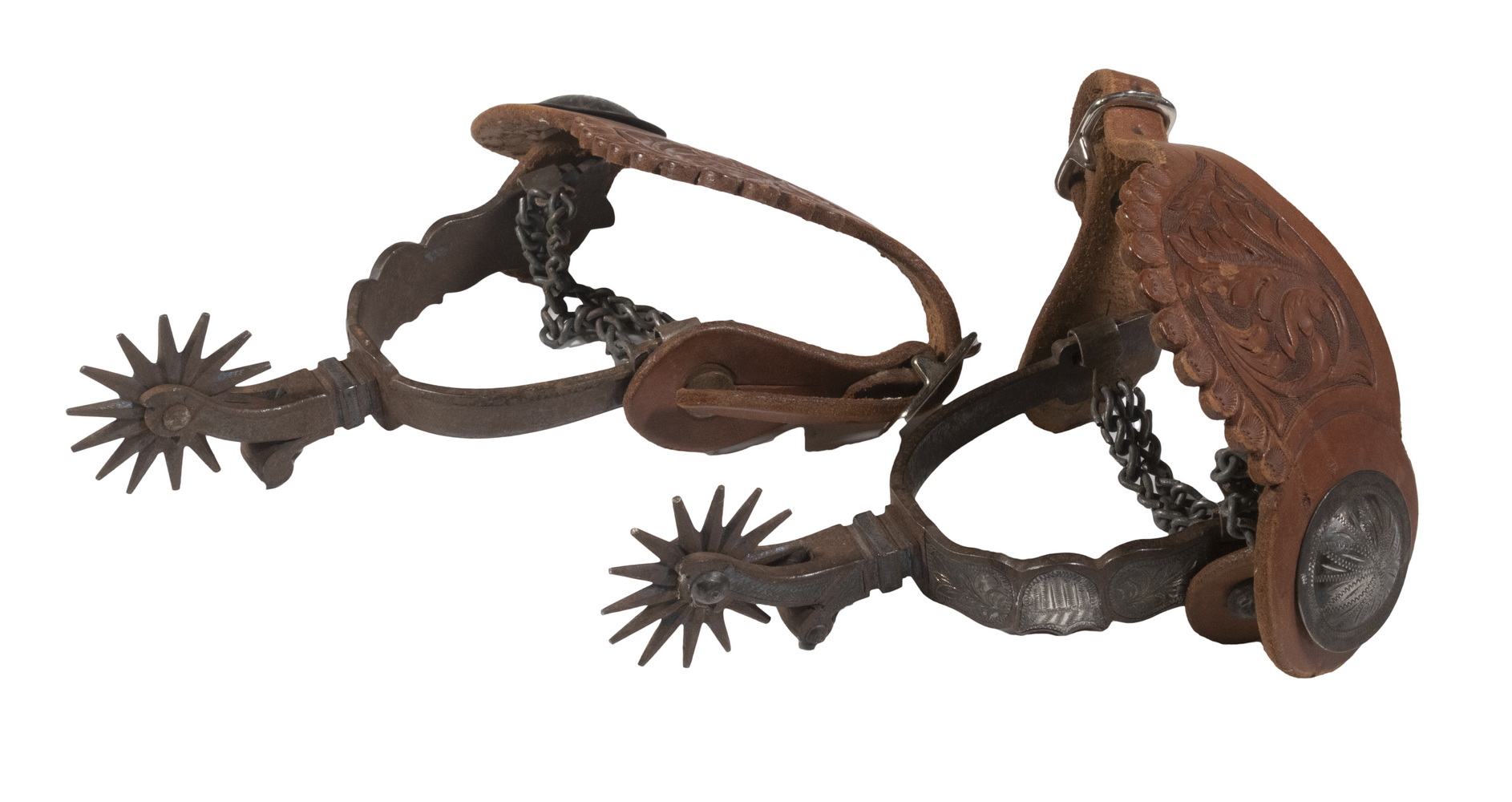PR VINTAGE WESTERN STYLE SPURS Pair