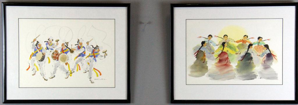 Pr. Won Hoe Watercolor Paintings On
