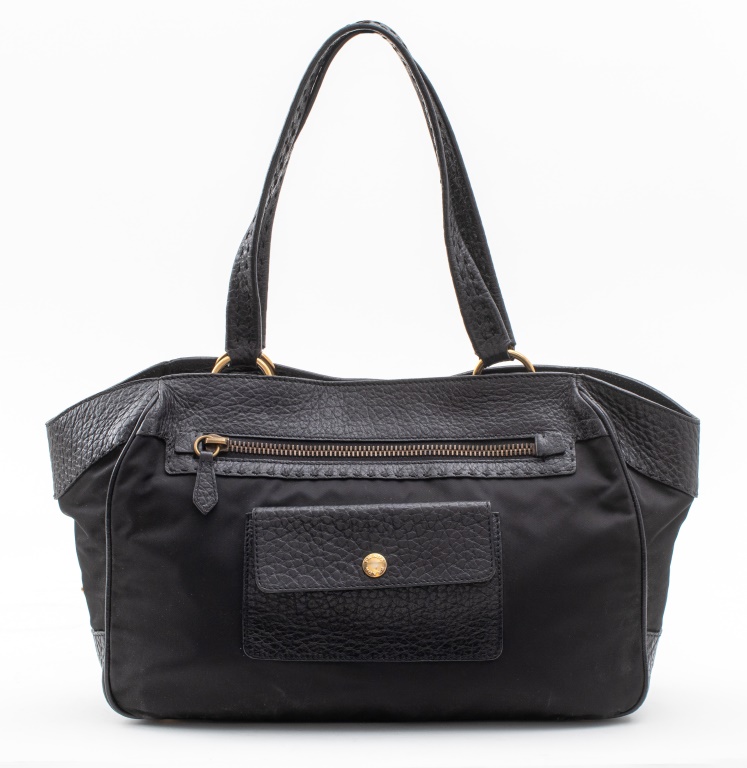 PRADA BLACK NYLON AND LEATHER