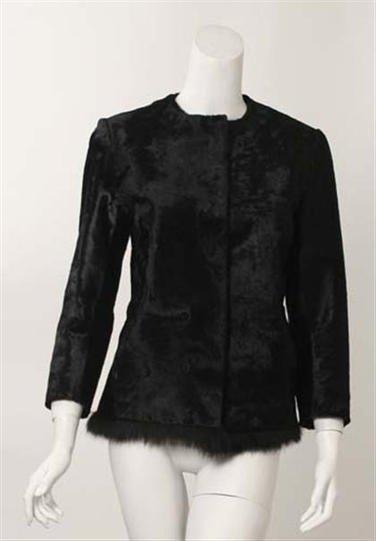 Prada black pony skin