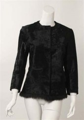 Prada black pony skin broadtai