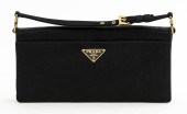 PRADA BLACK SATIN HANDBAG PURS