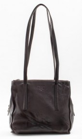 PRADA BROWN LEATHER SHOULDER B