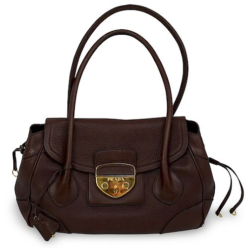 PRADA BROWN LEATHER SHOULDER