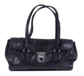 PRADA HANDBAG Black leather, w