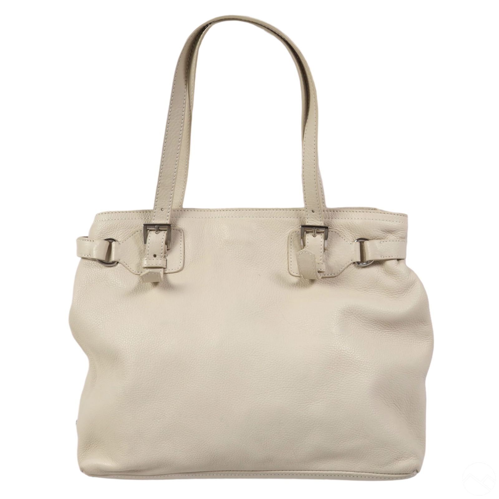 PRADA HEAVY GRAIN WHITE LEATHER