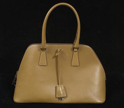 Prada khaki green leather