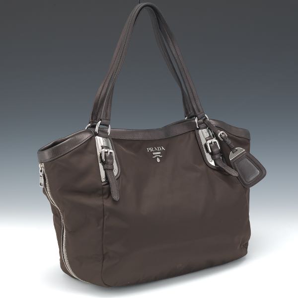 PRADA NYLON AND LEATHER SATCHEL 