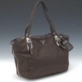PRADA NYLON AND LEATHER SATCHE