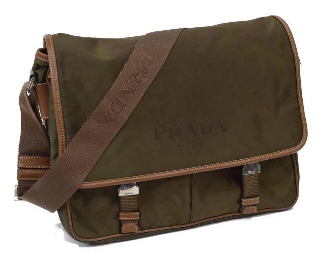 PRADA OLIVE NYLON SHOULDER