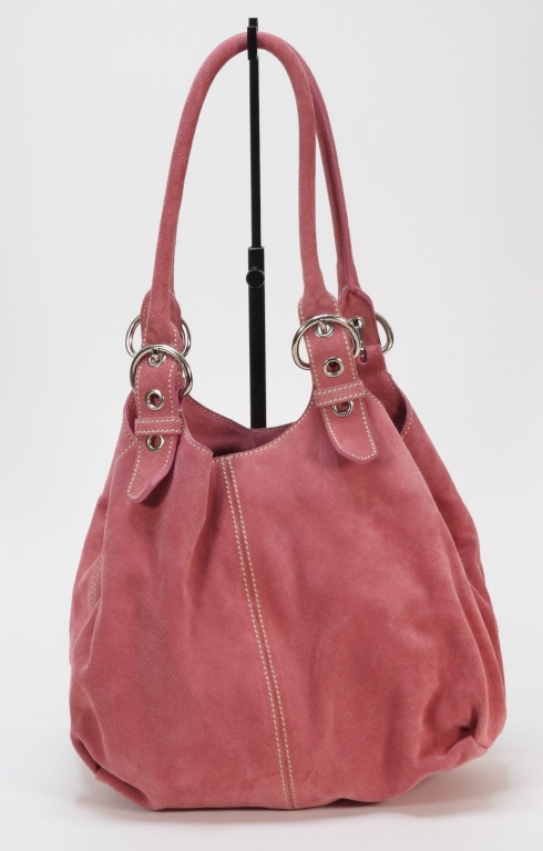 PRADA PINK SUEDE HANDBAG Italy,20th