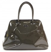 PRADA PIOMBO PATENT LEATHER BA