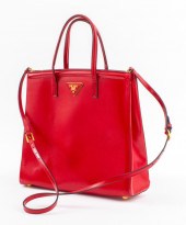 PRADA RED SAFFIANO VERNICE LEA