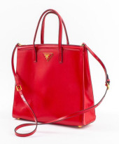 PRADA RED SAFFIANO VERNICE LEA