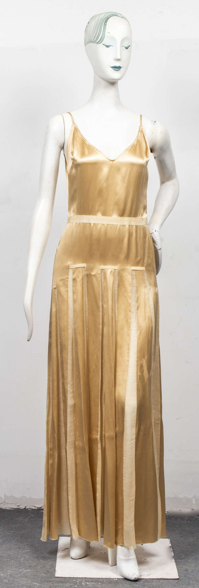 PRADA SILK & CHIFFON ART DECO
