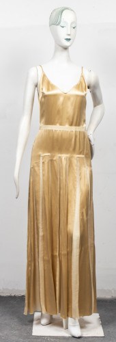 PRADA SILK & CHIFFON ART DECO