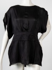 PRADA SILK PEPLUM TOP Prada si