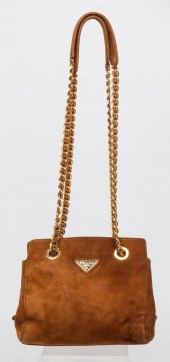 PRADA SUEDE LEATHER HANDBAG Pr