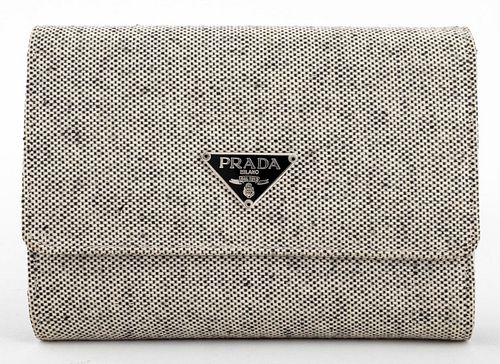 PRADA TWEED WALLETPrada tweed