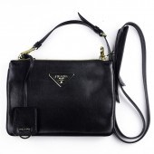 PRADA VITELLO DAINO DOUBLE ZIP