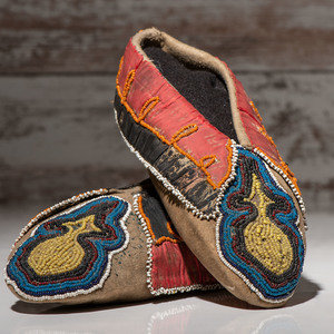 Prairie Beaded Hide Moccasins