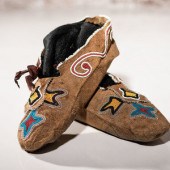 Prairie Beaded Hide Moccasins