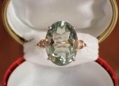 PRASIOLITE, DIAMOND AND ROSE G