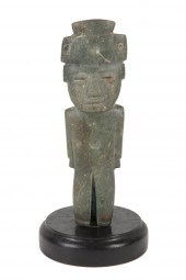 PRE-COLUMBIAN CARVED GREENSTON