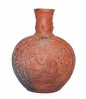 PRE-COLUMBIAN CHIMU MOLDED RED