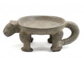 PRE-COLUMBIAN JAGUAR FOOTED FI