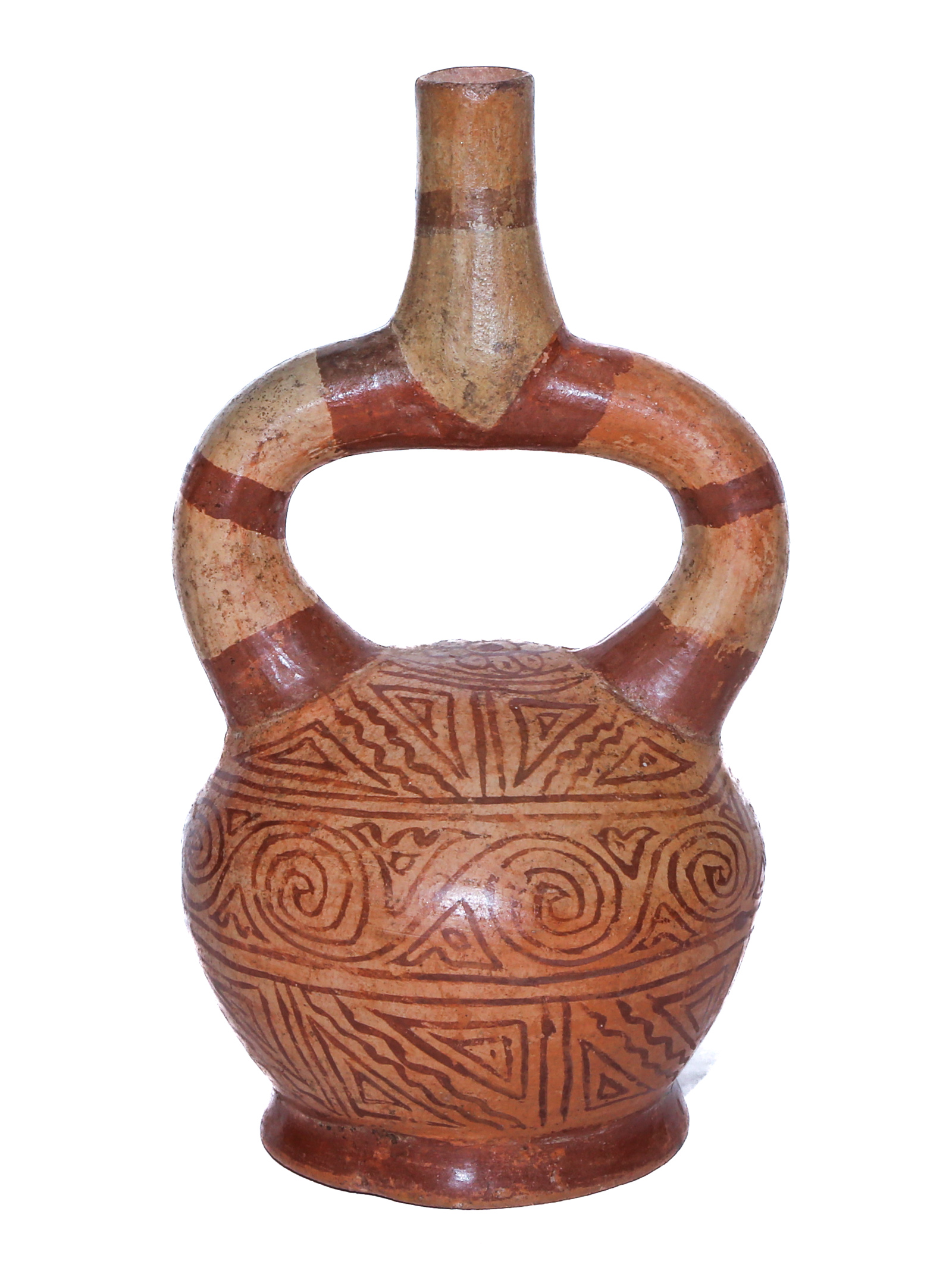 PRE-COLUMBIAN MOCHE STIRRUP SPOUTED