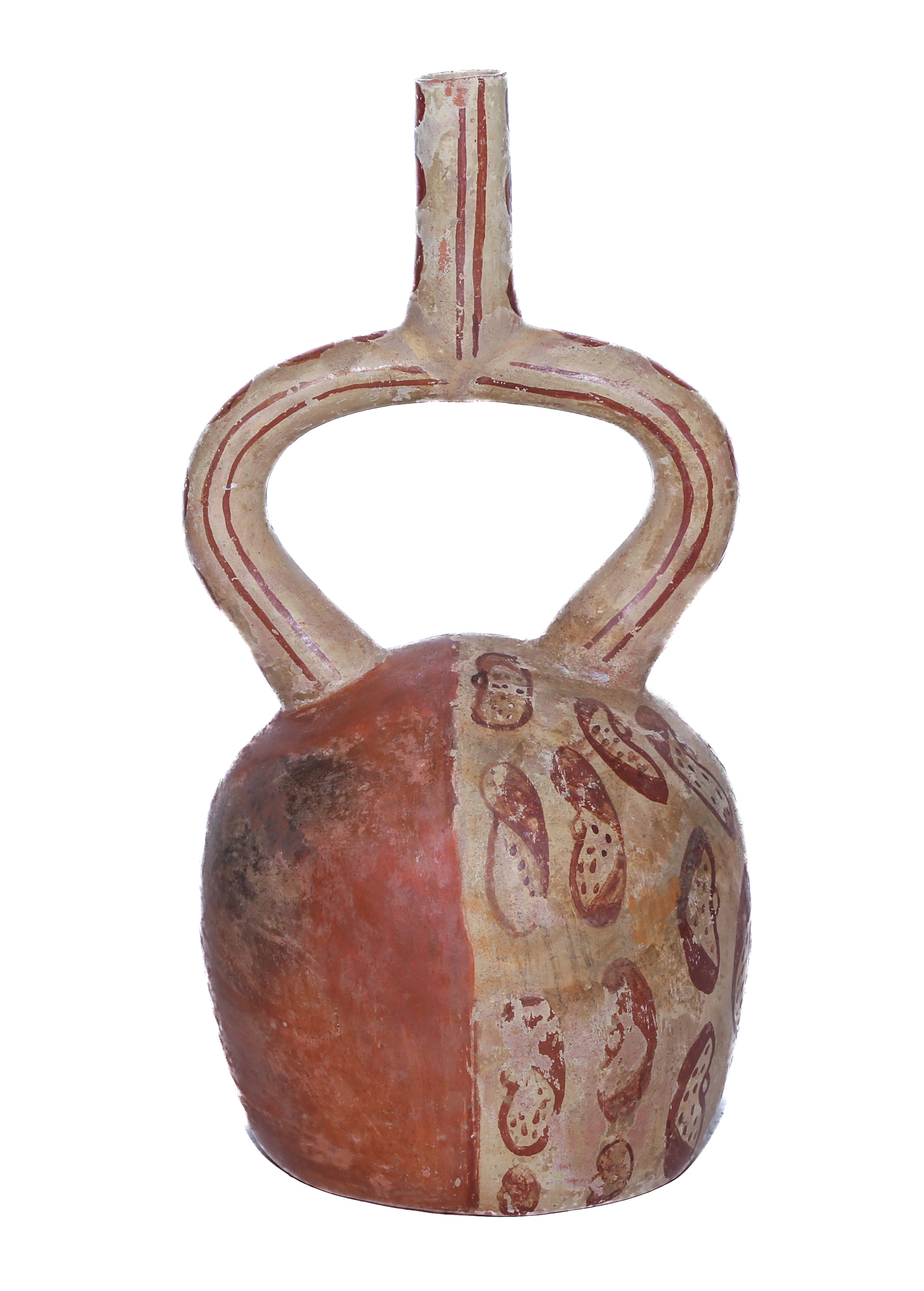 PRE-COLUMBIAN MOCHE STIRRUP SPOUTED