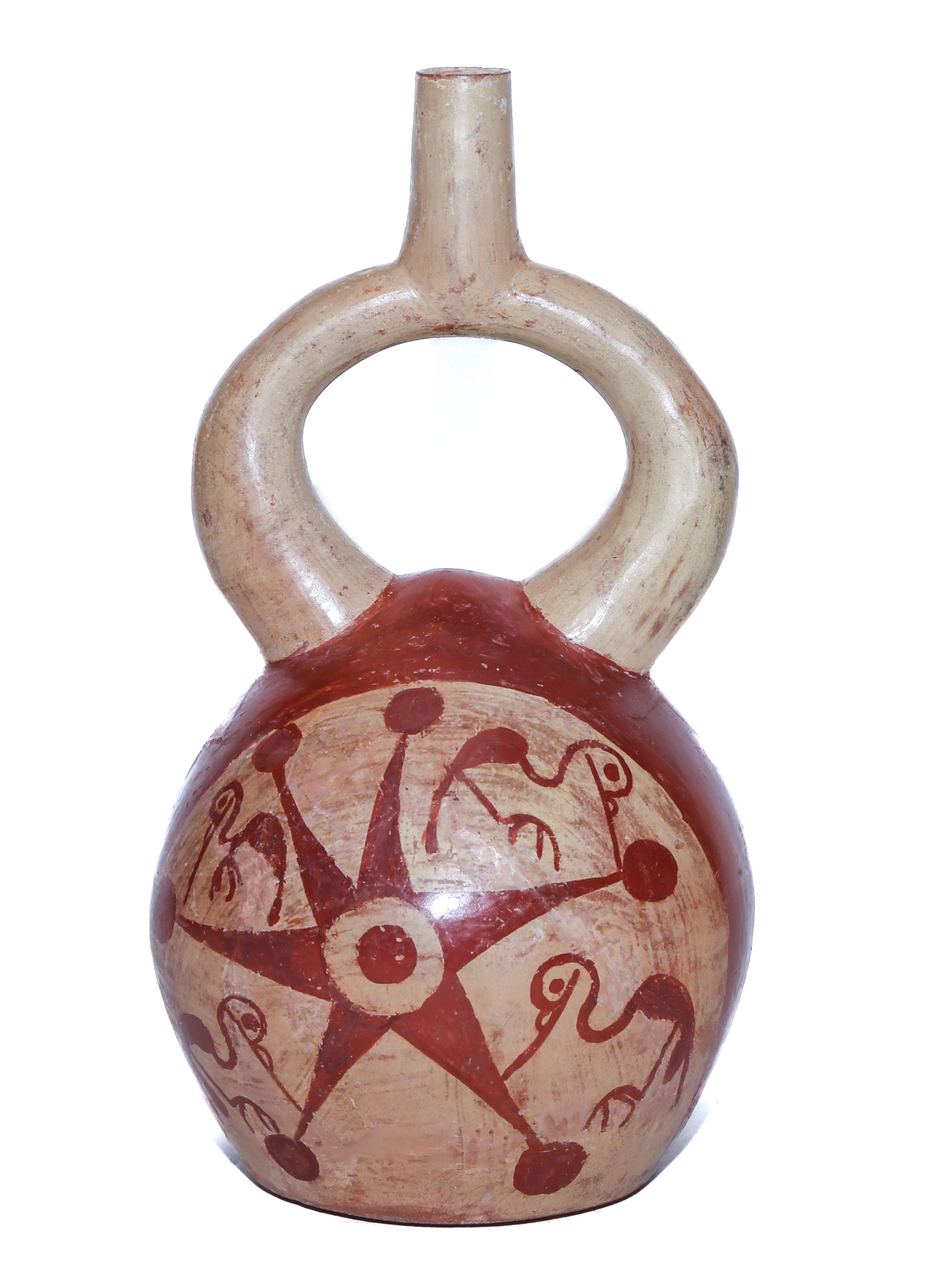 PRE-COLUMBIAN MOCHE STIRRUP SPOUTED