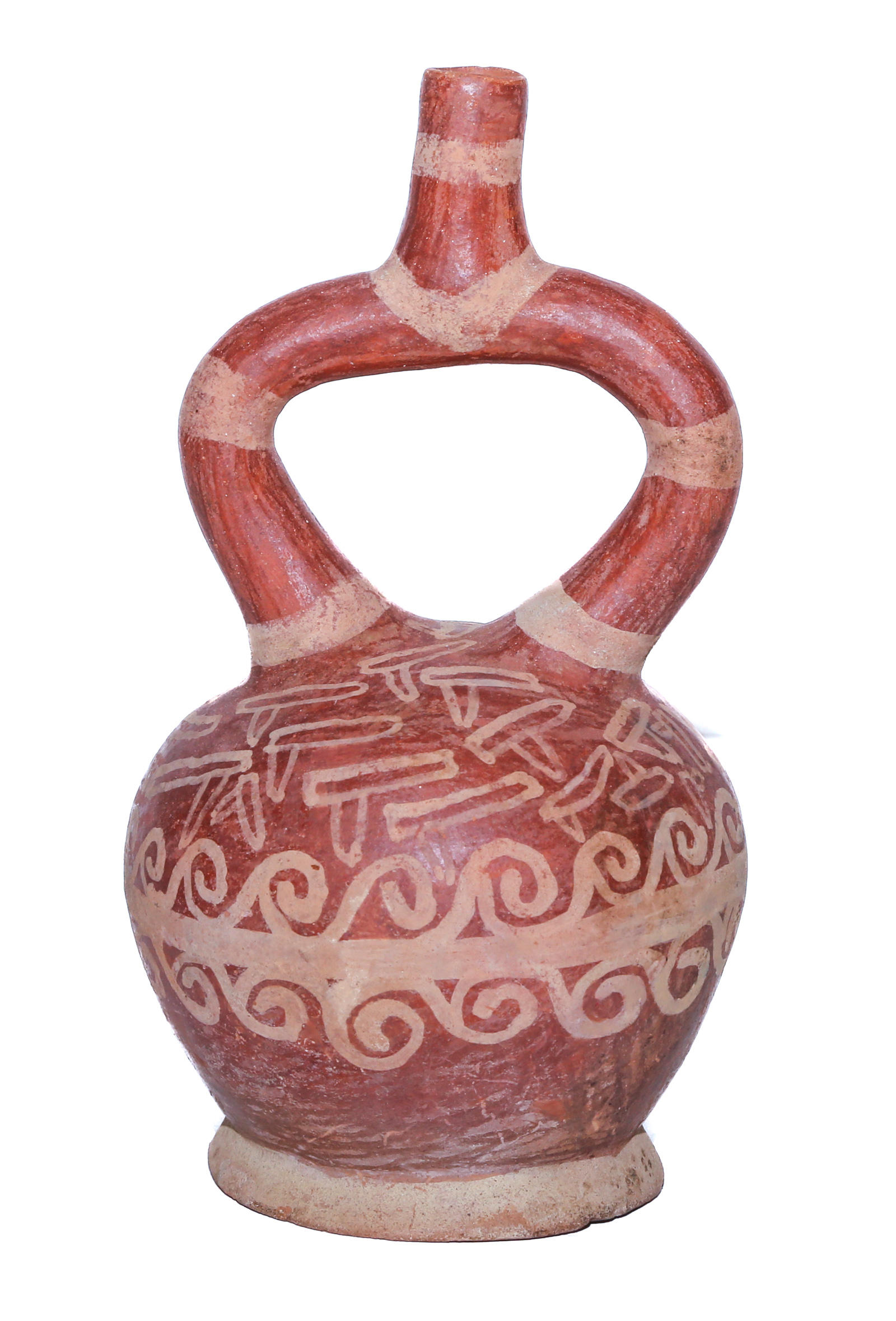 PRE-COLUMBIAN MOCHE STIRRUP SPOUTED