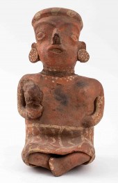 PRE-COLUMBIAN NAYARIT SEATED F