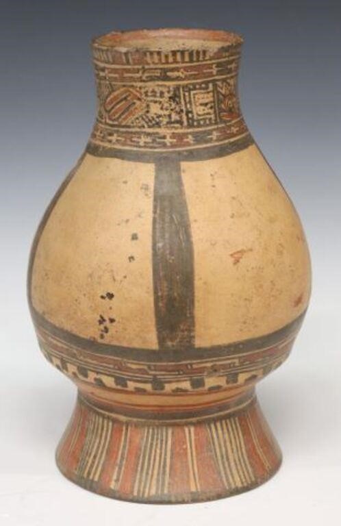 PRE-COLUMBIAN RED & BLACK POTTERY