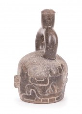 PRE-COLUMBIAN STIRRUP SPOUT GR