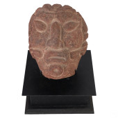 PRE COLUMBIAN STYLE CARVED RED