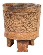 PRE COLUMBIAN STYLE CARVED TRI