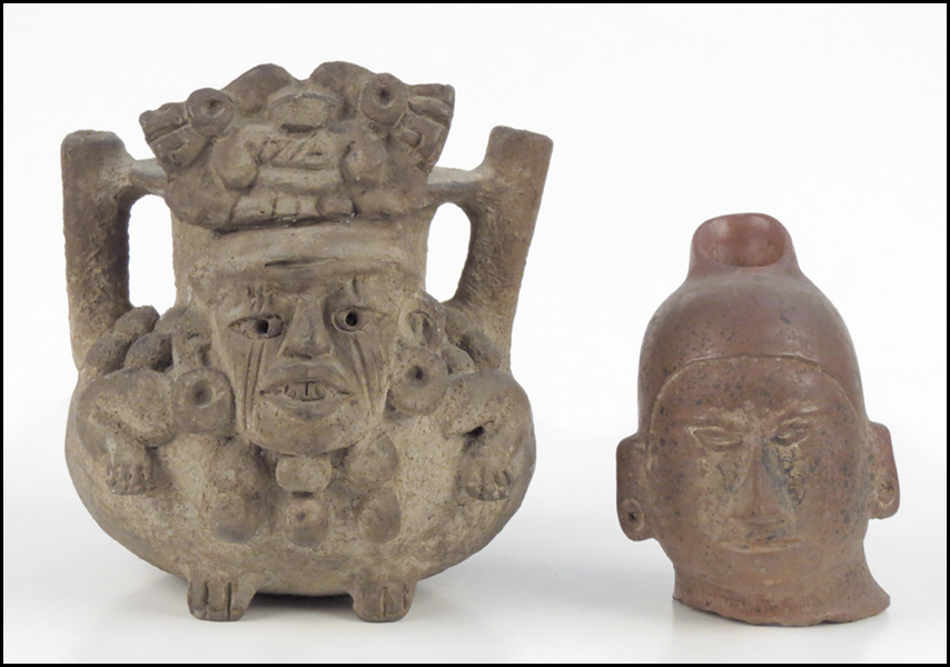 PRE-COLUMBIAN STYLE POTTERY VESSEL.