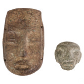 PRE COLUMBIAN STYLE STONE FACE