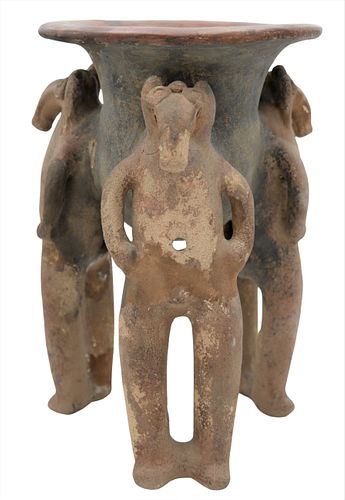 PRE-COLUMBIAN TRIPOD FIGURAL