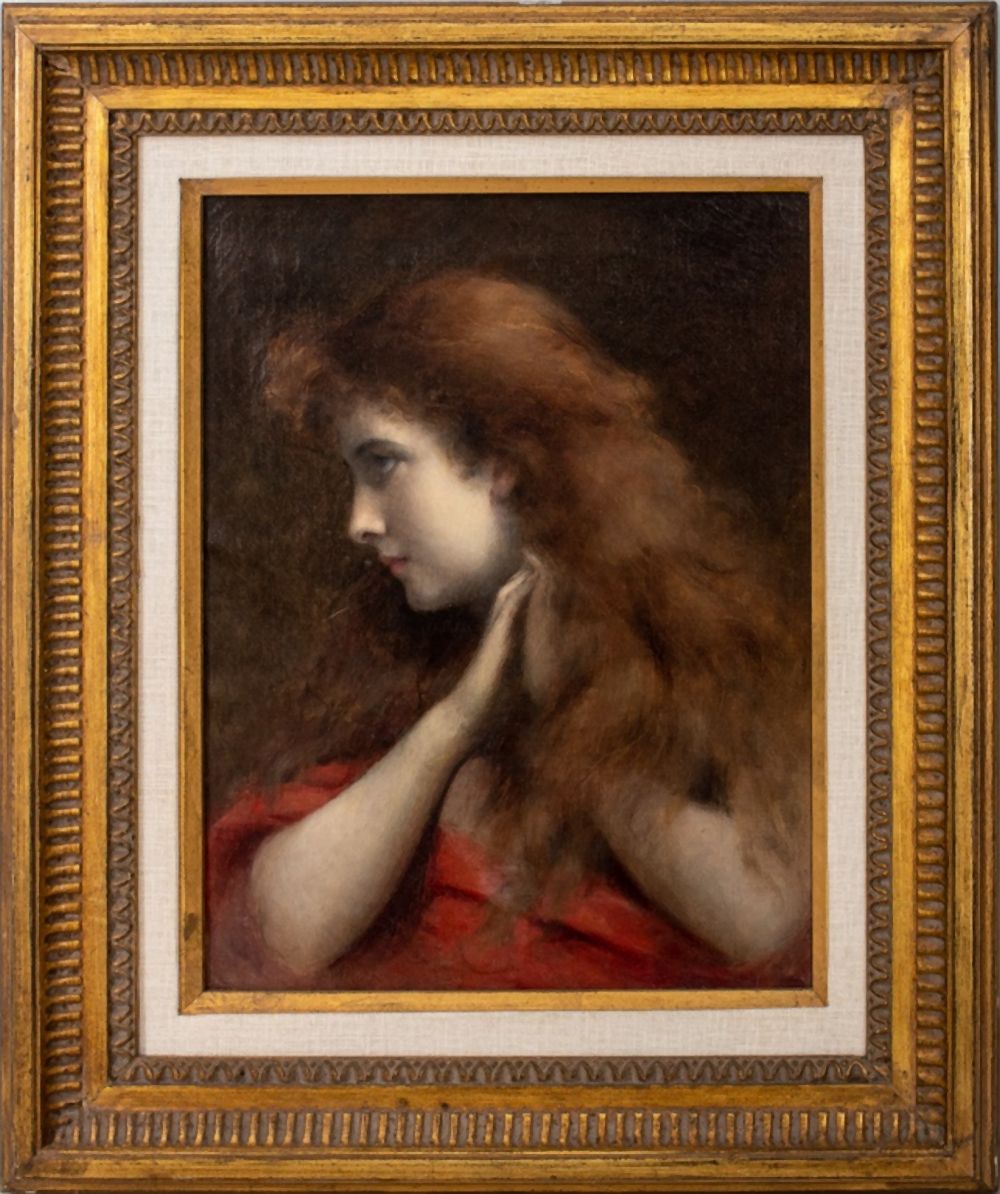 PRE-RAPHAELITE STYLE PORTRAIT OF