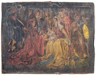 Pre-Raphaelite wall hanging, holy