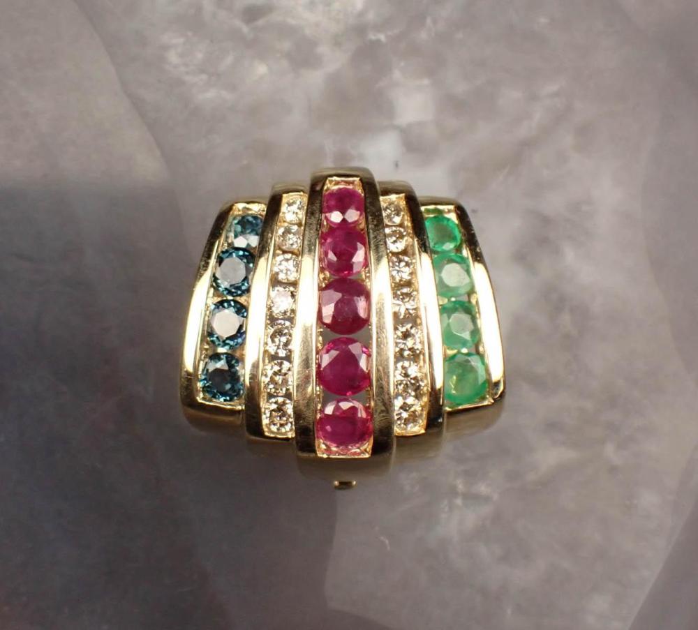 PRECIOUS GEMSTONE AND YELLOW GOLD