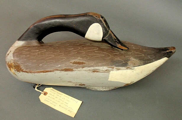 Preening goose decoy by Madison