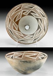 PREHISTORIC MIMBRES BLACK ON W